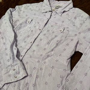 MEDIUM WESTERN LAVENDER BUTTON DOWN